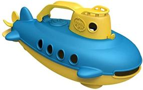 img 4 attached to 🚤 Safe and Eco-Friendly Green Toys Submarine in Yellow & Blue – BPA & Phthalate Free Bath Toy with Spinning Propeller for Toddlers and Babies