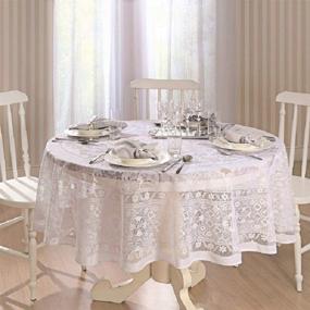 img 4 attached to Round White Tablecloth Cm 70 Inches