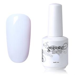 img 4 attached to 💅 Elite99 Soak-off Gel Polish Lacquer Nail Art UV LED Manicure Varnish 15ml - Pure White #1433