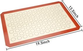 img 2 attached to Baking Sheet Set with Silicone Baking Mat - 20 x 14 x 1 Inch, Zacfton Stainless Steel Cookie Pan Set of 4 (2 Pans + 2 Mats) - Non-toxic Bakewares for Toaster Oven, Food-Grade Silicone Mats