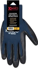 img 2 attached to 🧤 Kinco Polyester Knit Shell with Nitrile Palm Coating