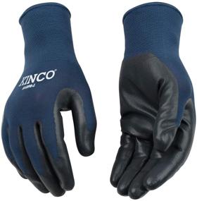 img 4 attached to 🧤 Kinco Polyester Knit Shell with Nitrile Palm Coating