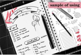 img 3 attached to 📔 Bullet Journal Supplies Notebook: Boost Productivity with Journaling Stencils for Dotted Journals, Easy DIY Planner Templates to Save Time on Full-Page Layouts