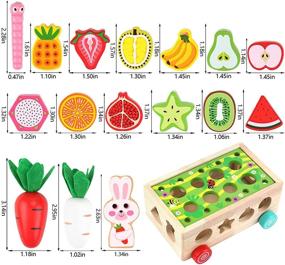 img 1 attached to Enhance Toddler's Development with Montessori Wooden Educational Toys: Shape+Color Recognition, Fine Motor Skills Game | Age 2 3+ | Boys Girls Learning Toys