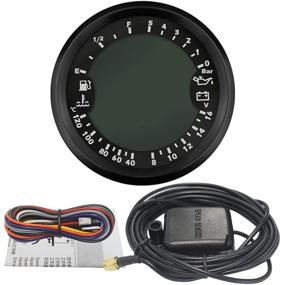 img 2 attached to 🌟 ELING 6-in-1 Multi-Functional 85mm Gauge Meter with GPS Speedometer, Tachometer, Hour Meter, Water Temperature, Fuel Level, Oil Pressure, and Voltmeter, 12V with Backlight