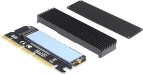 img 1 attached to 💻 M.2 NVME Adapter with Heat Sink: Efficiently Convert NVME M.2 SSD to PCI-e x4/x8/x16 | Support 2230 2242 2260 2280 | Compatible with Windows XP 7 8 10