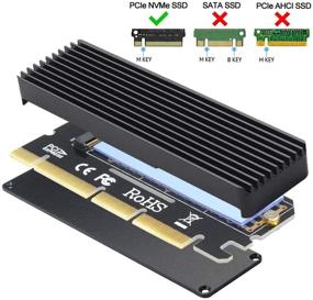 img 3 attached to 💻 M.2 NVME Adapter with Heat Sink: Efficiently Convert NVME M.2 SSD to PCI-e x4/x8/x16 | Support 2230 2242 2260 2280 | Compatible with Windows XP 7 8 10