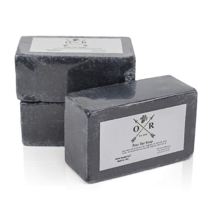 The Black Stuff Mens Natural Soap - Longer Lasting Handmade All Natural  Mens Soap - Pine Tar Soap for Men