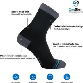 img 2 attached to DexShell Waterproof Socks: The Ultimate Solution for Breathable Hiking, Seamless Mens, Women, and Ultralite Biking Socks