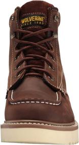 img 3 attached to Wolverine Mens Loader Wedge Brown Men's Shoes