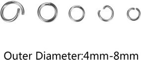 img 2 attached to 🔗 High-Quality VALYRIA Stainless Steel Jump Rings: 4mm to 8mm Diameter, 2500pcs