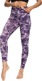 img 4 attached to 🩳 OXZNO High Waisted Yoga Pants for Women - Tummy Control Stretch Workout Leggings