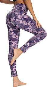 img 3 attached to 🩳 OXZNO High Waisted Yoga Pants for Women - Tummy Control Stretch Workout Leggings
