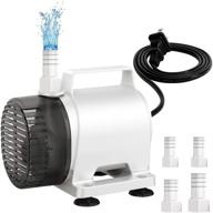 π sanjyut dual-use amphibious submersible water pump for aquariums, ponds, and hydroponics - ultra quiet fountain pump with 7.2ft high lift, suitable for freshwater and sea water, complete with 4 nozzles logo