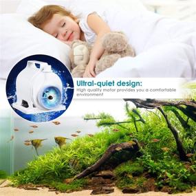 img 3 attached to 🌊 Sanjyut Dual-Use Amphibious Submersible Water Pump for Aquariums, Ponds, and Hydroponics - Ultra Quiet Fountain Pump with 7.2ft High Lift, Suitable for Freshwater and Sea Water, Complete with 4 Nozzles