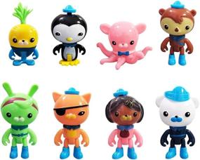 img 4 attached to 🎂 8-Piece 2-inch to 2 ¾-inch Captain Barnacles Birthday Cake Topper Set, Octonauts Cake Figures Toppers