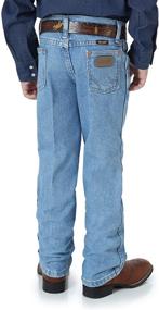 img 1 attached to 👖 Original Fit Jean for Wrangler Boys – 13MWZ Cowboy Cut