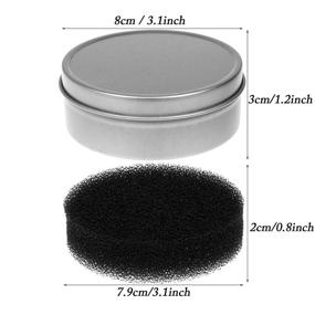 img 1 attached to 🧼 RONRONS Makeup Brush Cleaner Sponge - 10 Pieces for Quick Color Removal and Travel - Dry Clean Your Eye Shadow and Blush Brushes - Cleaning Replacement Sponges