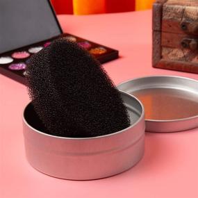 img 2 attached to 🧼 RONRONS Makeup Brush Cleaner Sponge - 10 Pieces for Quick Color Removal and Travel - Dry Clean Your Eye Shadow and Blush Brushes - Cleaning Replacement Sponges