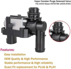 img 1 attached to Vapor Canister Purge Solenoid Valve for Infiniti Nissan 2009-2012, Replaces # K5T45786 14935-JF00A