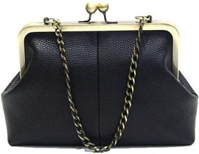 img 4 attached to 👜 Donalworld Retro PU Leather Women's Handbag with Hollow out Design