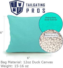 img 1 attached to 🎒 Tailgating Pros Pro-Style Cornhole Bags with Stars, Navy Suede Stripes, White Suede, and Bag Tote - Slick & Stick - All Weather - Set of 8