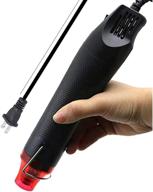 🔥 diy embossing heat gun with stand - multi-purpose hot air shrink gun & paint dryer tool, 300w 110v - electric heating nozzle (black/red) logo