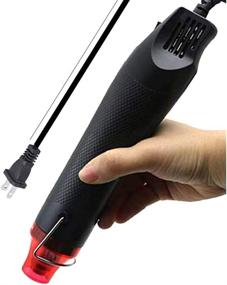 img 4 attached to 🔥 DIY Embossing Heat Gun with Stand - Multi-Purpose Hot Air Shrink Gun & Paint Dryer Tool, 300W 110V - Electric Heating Nozzle (Black/Red)