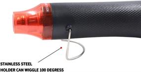 img 3 attached to 🔥 DIY Embossing Heat Gun with Stand - Multi-Purpose Hot Air Shrink Gun & Paint Dryer Tool, 300W 110V - Electric Heating Nozzle (Black/Red)