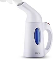 👕 pax steamer for clothes: portable handheld garment steamer with rapid 60-second heat-up and automatic shut-off safety - 140ml, white logo