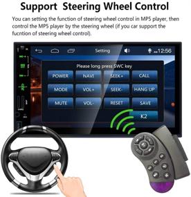 img 1 attached to 🚗 7-дюймовый 2 DIN автомобильный стерео с Bluetooth, сенсорным экраном, поддержкой сабвуфера, Mirror Link, SWC и многое другое - лучшая покупка!