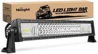 🚚 nilight - 18016c-a led light bar: 22-inch triple row 270w flood spot combo beam driving lights for trucks, super bright off-road lights - 2 years warranty logo