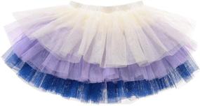 img 3 attached to 🌈 6 Layered Fluffy Tulle Ballet Skirt for Baby Toddle Girls, Rainbow Tutu, Ages 1-8T