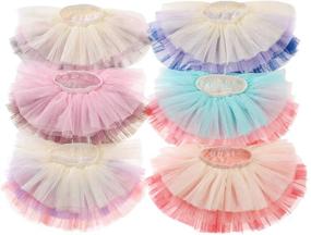 img 1 attached to 🌈 6 Layered Fluffy Tulle Ballet Skirt for Baby Toddle Girls, Rainbow Tutu, Ages 1-8T