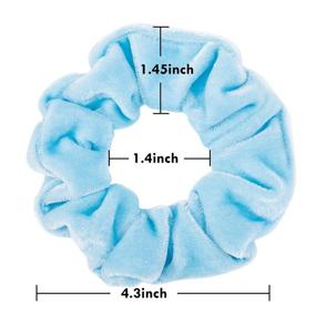 img 3 attached to 🎀 Whaline Macaron Theme Hair Scrunchies: 12 Colors of Elastic Velvet Hair Bands for Girls and Women