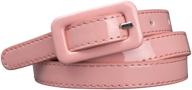 👗 stylish women's leatherette covered buckle belt collection - sizes 39.5 to 43.5 logo