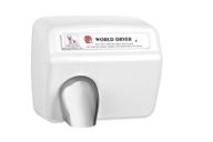 world dryer xa5-974 модель a прочная стандартная сушилка для рук с кнопкой отделка: чугун белый логотип