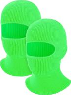 ❄️ 2-piece 1-hole winter ski mask: knitted face cover balaclava for outdoor sports logo