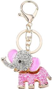 img 2 attached to 🐘 Stylish Elephant Keychain with Sparkling Rhinestones - A Must-Have for Men's Accessories!