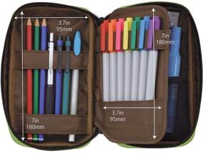 img 3 attached to LIHITLAB Zipper Pen Case 7.9 × 2 × 4.7 Inches Black – Durable and Stylish Stationery Storage (A7551-24)