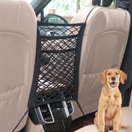 🐶 deenrsee dog car net barrier: metal hooks, stretchable mesh obstacle, & auto safety storage bag for cars, suvs, trucks - drive safely with children & pets logo