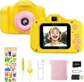 img 4 attached to YIREAL детская камера цифровая камера игрушки для девочек мальчиков 1080P HD видеокамера для малышей