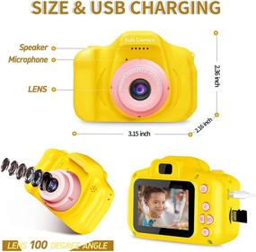 img 1 attached to YIREAL детская камера цифровая камера игрушки для девочек мальчиков 1080P HD видеокамера для малышей