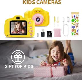 img 2 attached to YIREAL детская камера цифровая камера игрушки для девочек мальчиков 1080P HD видеокамера для малышей