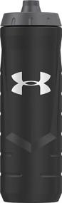 img 2 attached to 🧃 Under Armour Sideline 32oz Squeezable Bottle, Black - Stay Hydrated on the Go