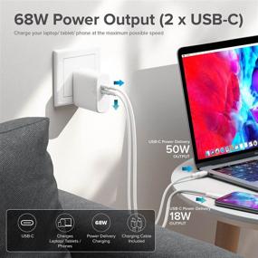 img 3 attached to 🔌 ALOGIC Dual USB C Wall Charger: 68W Fast Charger with GaN Fast Tech & Dynamic Power Allocation – Perfect for MacBook/M1 Mac, XPS, iPad Pro, iPhone 13/13 Pro/Max/13 Mini, Galaxy & More