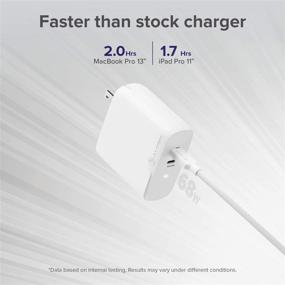 img 2 attached to 🔌 ALOGIC Dual USB C Wall Charger: 68W Fast Charger with GaN Fast Tech & Dynamic Power Allocation – Perfect for MacBook/M1 Mac, XPS, iPad Pro, iPhone 13/13 Pro/Max/13 Mini, Galaxy & More