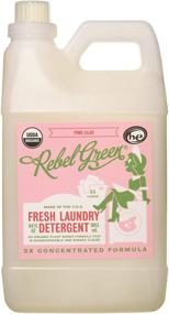 img 2 attached to 🌸 Organic Pink Lilac Liquid Laundry Detergent by Rebel Green - Hypoallergenic & Natural Soap for 64 Loads