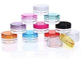 img 4 attached to LASSUM Cosmetic Containers Refillable Colorful