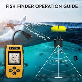 img 2 attached to 🎣 RICANK Portable Fish Finder: Efficient Handheld Wired Depth Finder for Ice Kayak and Boat Fishing with Sonar Sensor Transducer and LCD Display Gear